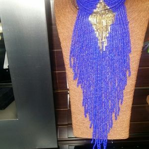 Beautiful Colbalt Blue Necklace with earrings